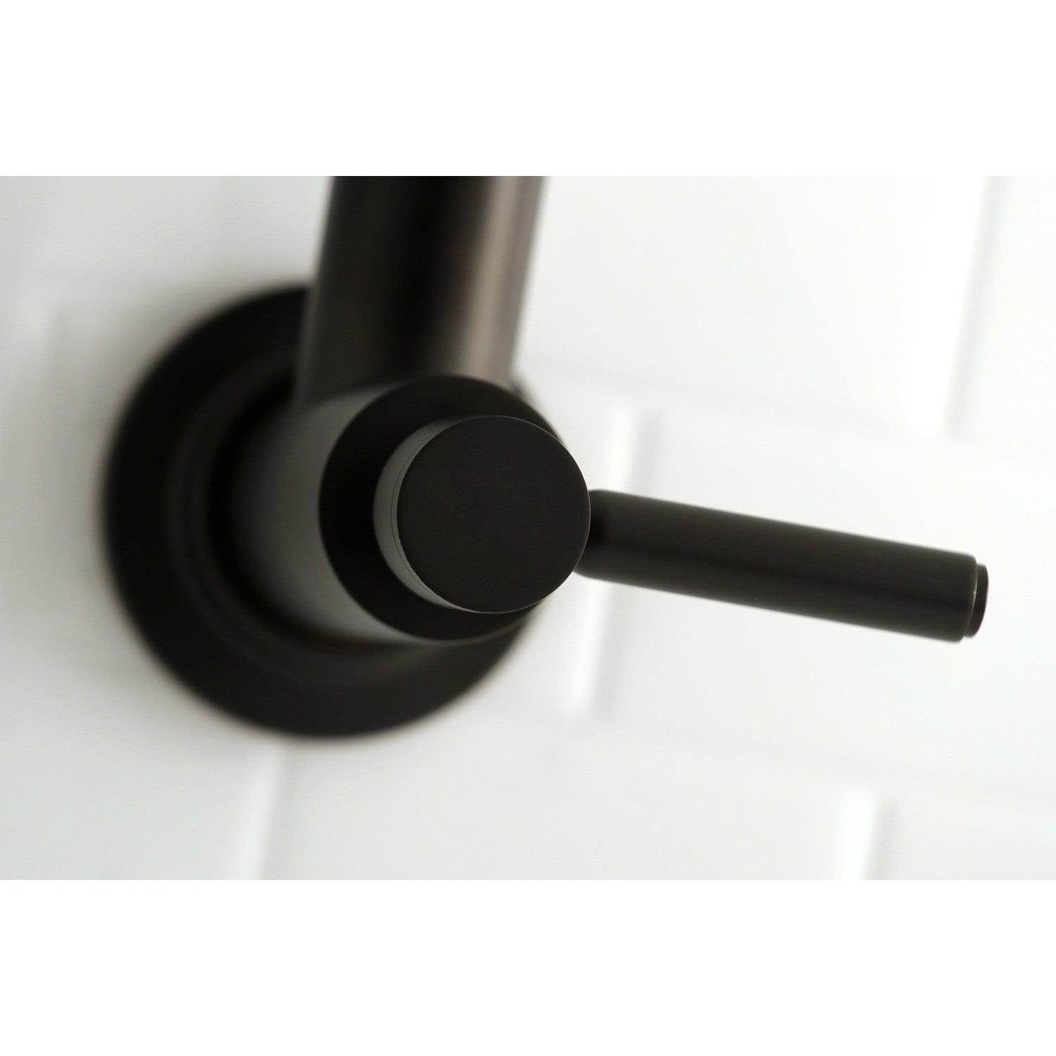Kingston Sona KS8100DL - Concord Two-Handle 1-Hole Wall Mount Pot Filler Faucet, Matte Black — thumbnail 3